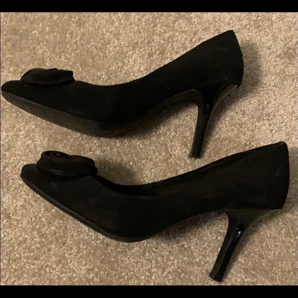 ‘Fiona’ Heels - Black Faux Suede - Picture 4 of 4